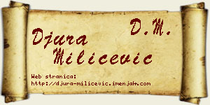 Đura Milićević vizit kartica